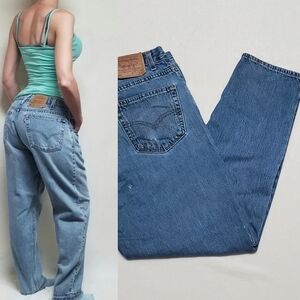 VINTAGE Y2K Levi's 560 Grunge Mid Wash Stone Wash Loose Raw Cut Distressed Jeans